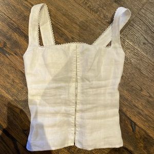 Reformation white linen top!